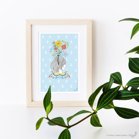 Floral Lady Card