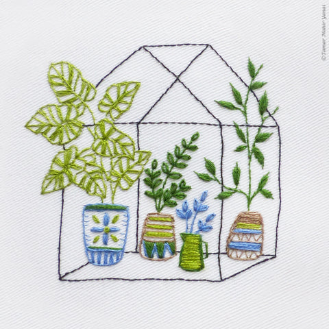 Tiny Greenhouse - ערכת רקמה 16 ס"מ
