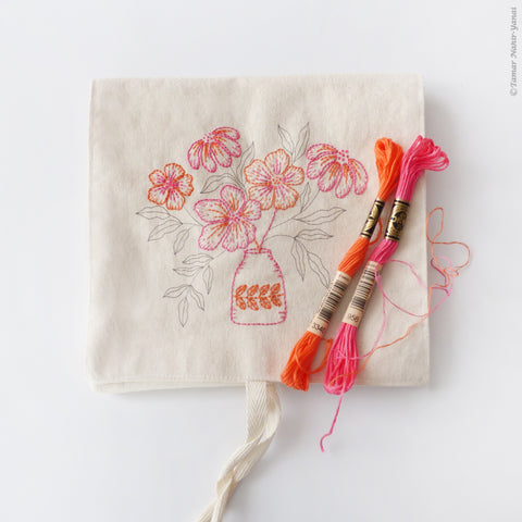 To-go Bag - Pink & Orange Flowers