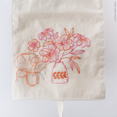 To-go Bag - Pink & Orange Flowers