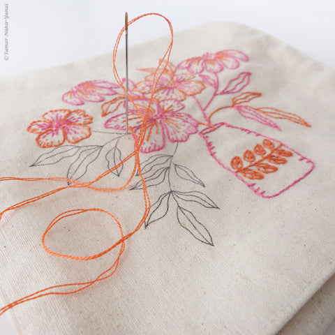 To-go Bag - Pink & Orange Flowers