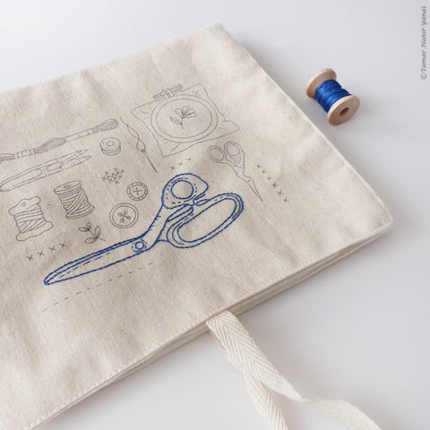 To-go Bag -Tools and Scissors Pattern