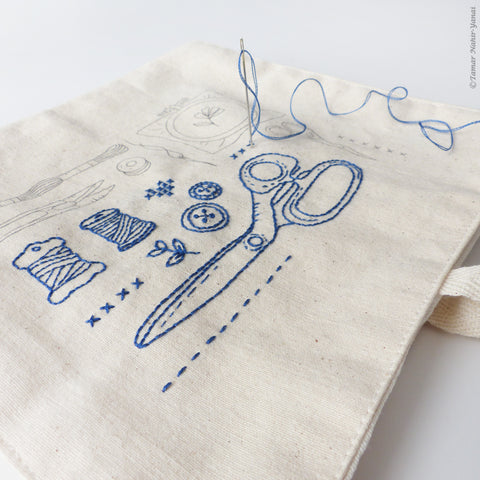 To-go Bag -Tools and Scissors Pattern