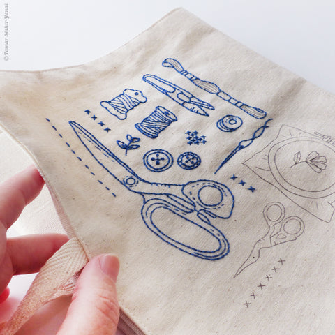 To-go Bag -Tools and Scissors Pattern