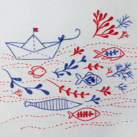 Sailing Upstream - ערכת רקמה 21 ס"מ