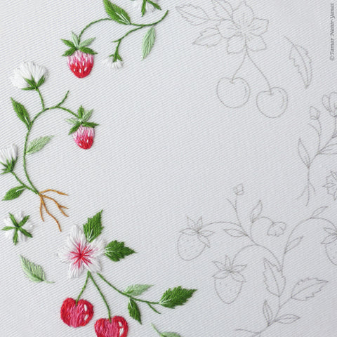 Cherries and Strawberries - ערכת רקמה 21 ס"מ