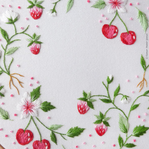 Cherries and Strawberries - ערכת רקמה 21 ס"מ