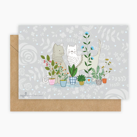 חתולים בגינה - Love Card